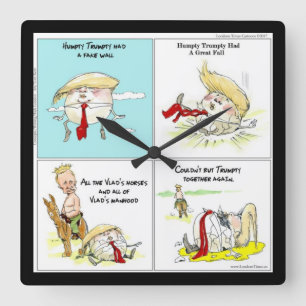 Reloj de pared divertido "Trumpty Dumpty" de Rick 