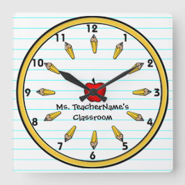 Reloj de pared docente (personalizado)
