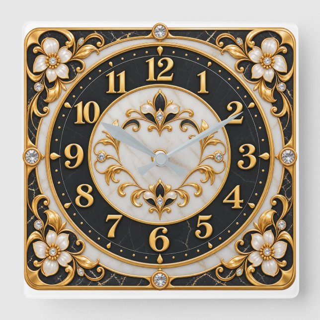 Reloj de pared dorado (Anverso)