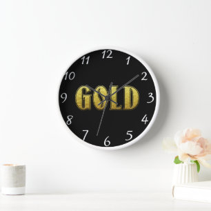 Reloj de pared dorado