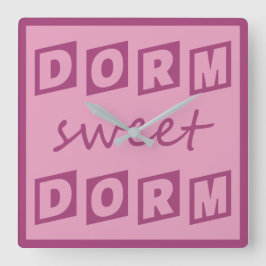 Reloj de pared "Dorm Sweet Dorm"