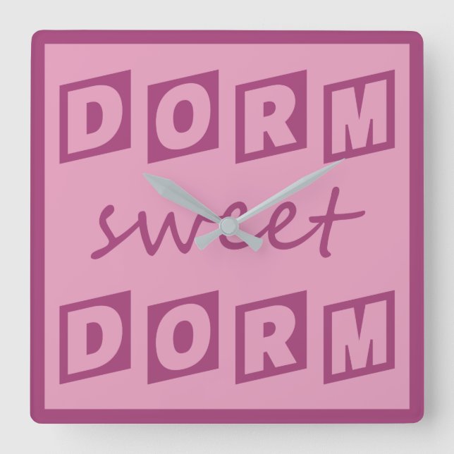 Reloj de pared "Dorm Sweet Dorm" (Anverso)