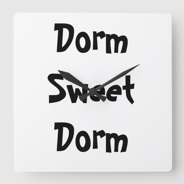 Reloj de pared "Dorm Sweet Dorm" (Anverso)