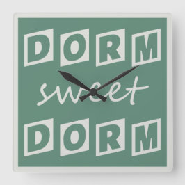 Reloj de pared "Dorm Sweet Dorm"