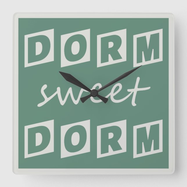 Reloj de pared "Dorm Sweet Dorm" (Anverso)