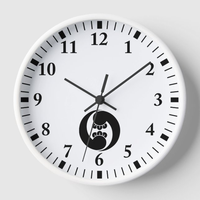 Reloj De Pared Dos giros de tracción en sentido antihorario (Anverso)