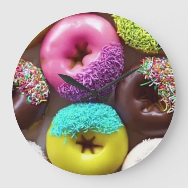 Reloj de pared - Doughnut multicolor (Anverso)