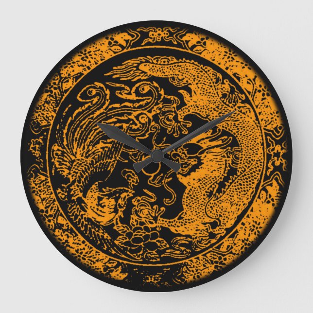 Reloj de pared Dragon y Phoenix (Anverso)