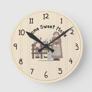 Reloj de pared dulce casero del país de orígen