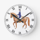 Reloj de pared ecuestre de caballos de Dressage