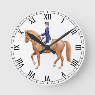 Reloj de pared ecuestre del caballo del Dressage