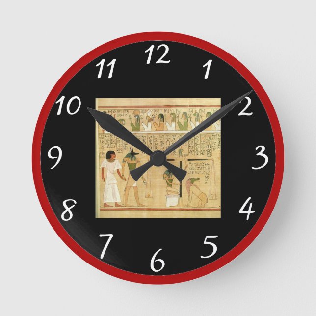 Reloj de pared Egipto-Hieroglyphs (Anverso)