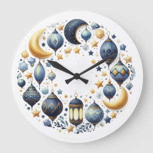 Reloj de pared - Eid Mubarak Corona Reloj de Pared