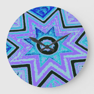 Reloj de pared Electric Blue Explosion