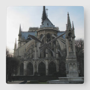 Reloj de pared elegante con Notre Dame de París