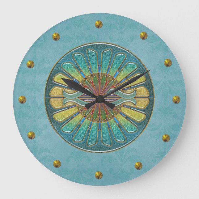 Reloj de pared elegante del art déco de la (Anverso)
