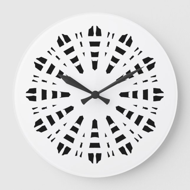 Reloj de pared, elegante diseño clásico blanco neg (Anverso)