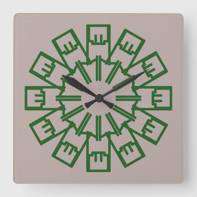 Reloj de pared, elegante diseño clásico multicolor (Anverso)