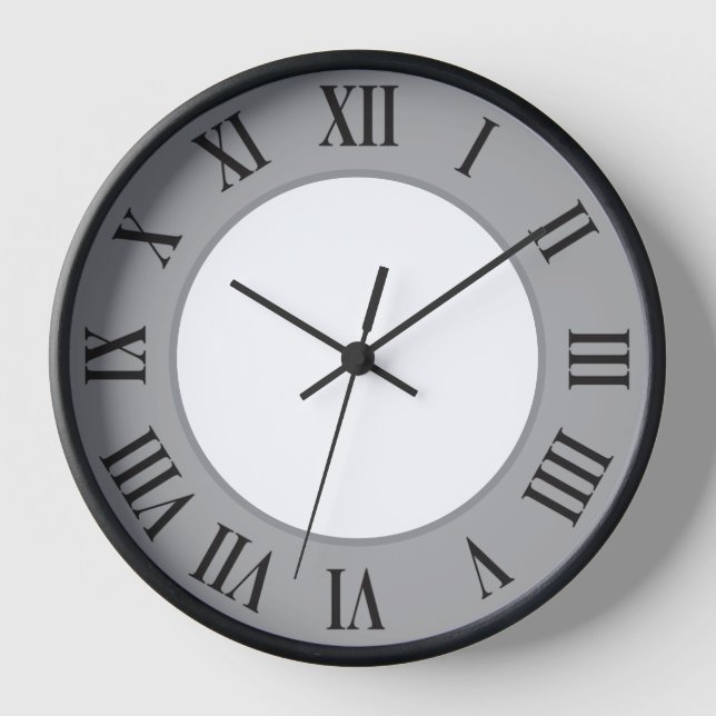 Reloj de pared elegante - Gris (Anverso)