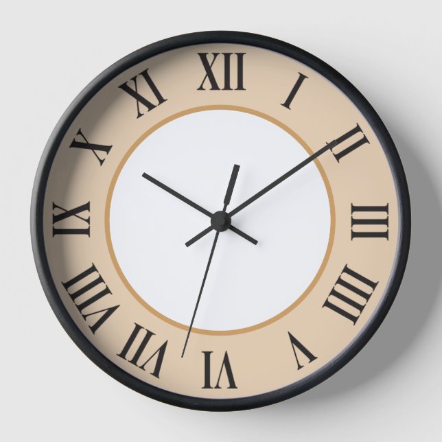 Reloj de pared elegante - Naranja (Anverso)