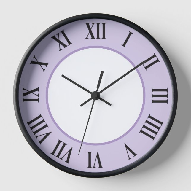 Reloj de pared elegante - Púrpura claro (Anverso)