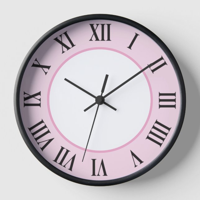 Reloj de pared elegante - rosa (Anverso)