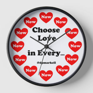 Reloj de pared Elige Amor en Cada Ahora