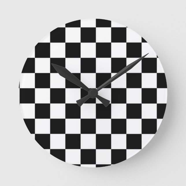 Reloj de pared en blanco y negro (Anverso)