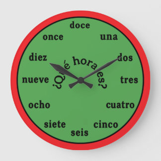Reloj de pared en español