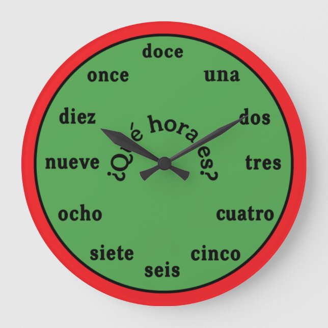 Reloj de pared en español (Anverso)