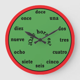 Reloj de pared en español