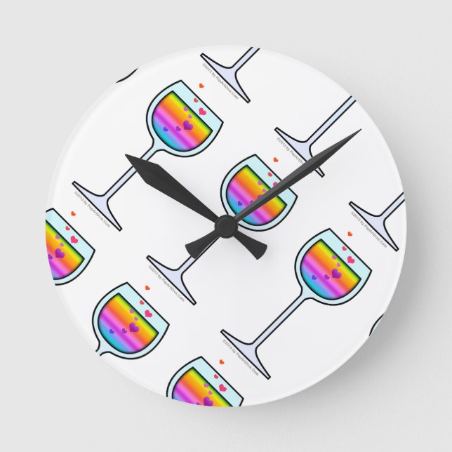 RELOJ DE PARED EN FORMA DE COPA DE VINO (Anverso)