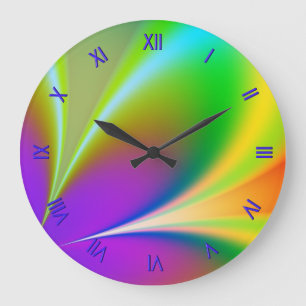 Reloj de pared enrrollado del flower power