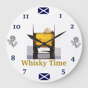 Reloj de pared escocés del whisky