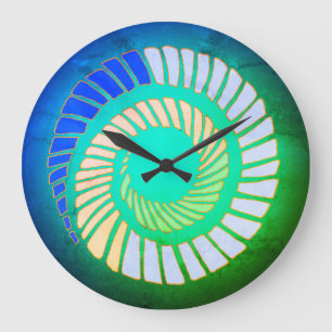 Reloj de pared espiral de la Tierra