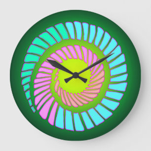 Reloj de pared espiral de la Tierra