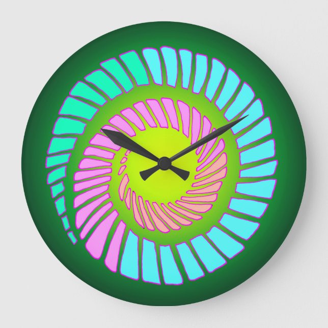 Reloj de pared espiral de la Tierra (Anverso)