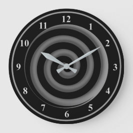 Reloj de pared espiral de plata y negro