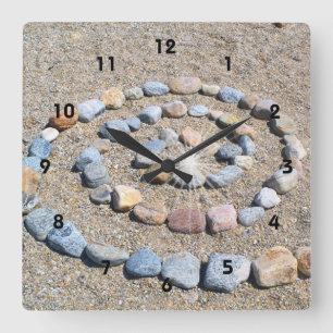 Reloj de pared espiral de playa