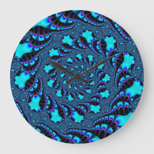 Reloj de pared espiral de remolque Verde azulado p