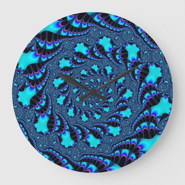 Reloj de pared espiral de remolque Verde azulado p (Anverso)