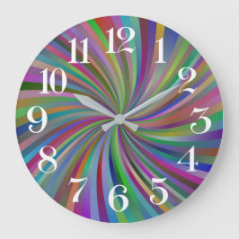reloj de pared espiral multicolor