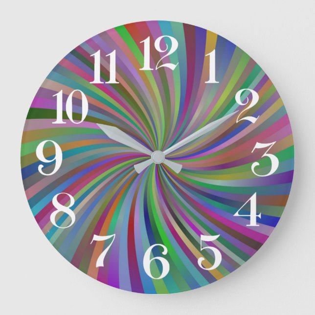 reloj de pared espiral multicolor (Anverso)