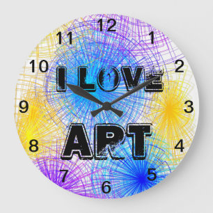 Reloj de pared espirales de amor arte