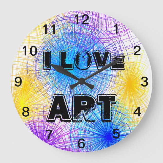 Reloj de pared espirales de amor arte (Anverso)