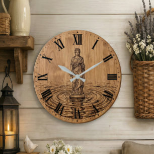 Reloj de Pared Estatua de Diosa Clásica   Decoraci
