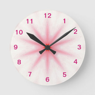 Reloj de pared Estrella rosa y roja