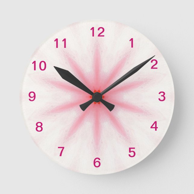 Reloj de pared Estrella rosa y roja (Anverso)