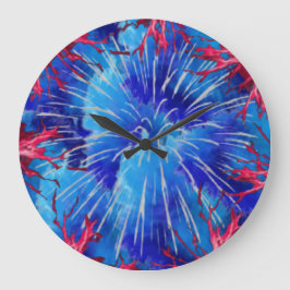 Reloj de pared expresión azul