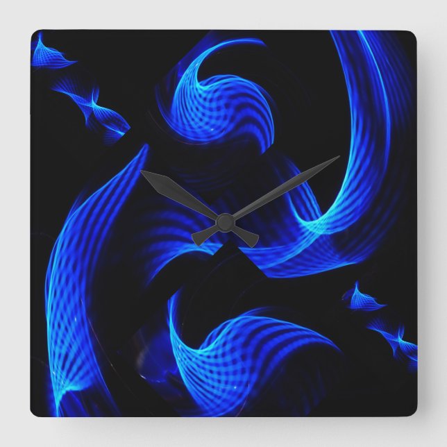 Reloj de pared extravagante de luz azul (Anverso)